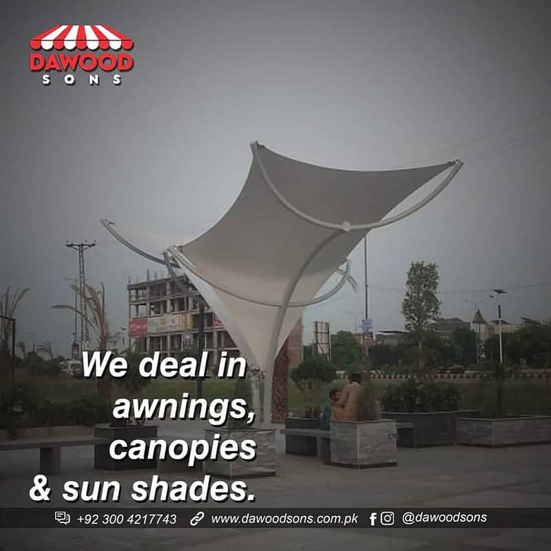 canopies/car porch/parking shades/tensile shades/sun shades/awnings 0