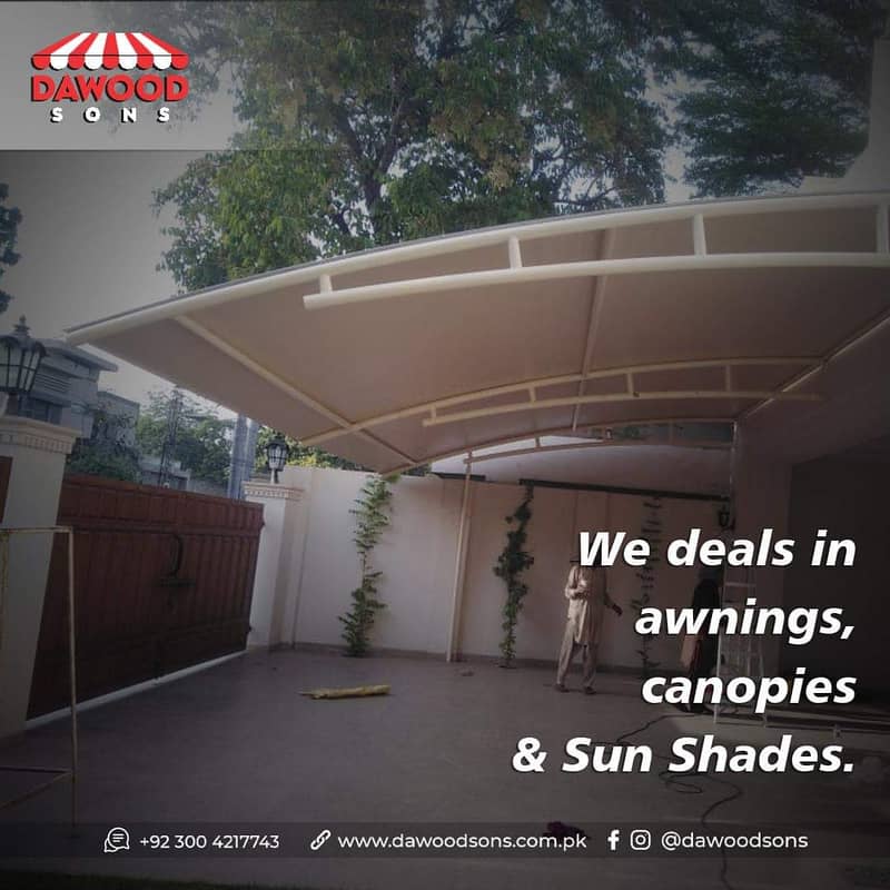 canopies/car porch/parking shades/tensile shades/sun shades/awnings 1