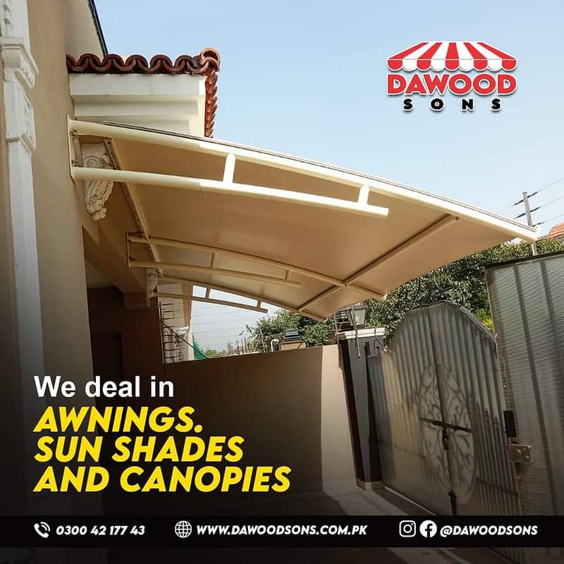 canopies/car porch/parking shades/tensile shades/sun shades/awnings 9