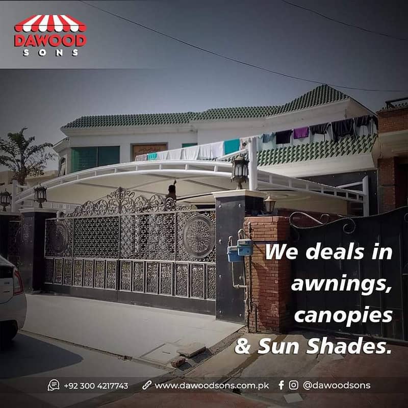 outdoor sun shades/awnings/canopies/tensile shades/car parking shades 0