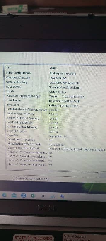 DELL LAPTOP  system name:(Desktop-6TKPR4A). for sale 6