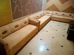 11 seater sofa with new  leather velvet poshish