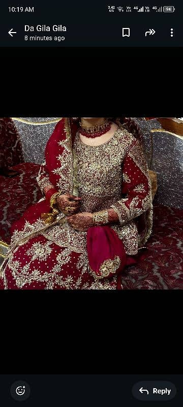 beautiful lengha for rent full heavy 1