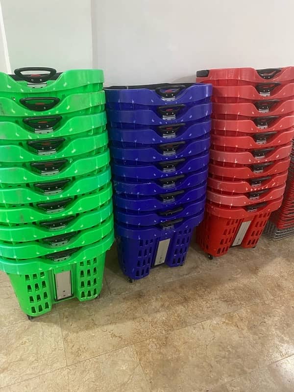 Wall Rack/ Store Rack/ Gondola Rack/ Shopping baskets/ Trolleys/ till 19