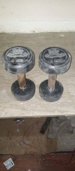 4+4 kg dumbbells 1