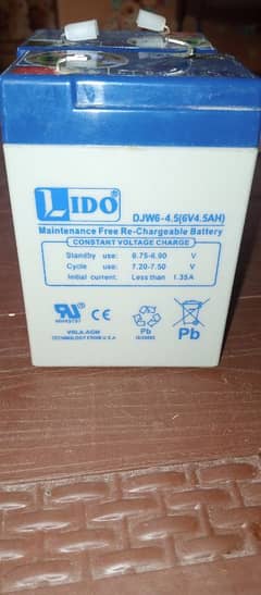 2 Lido battery óv 4.5amp high quality without cut