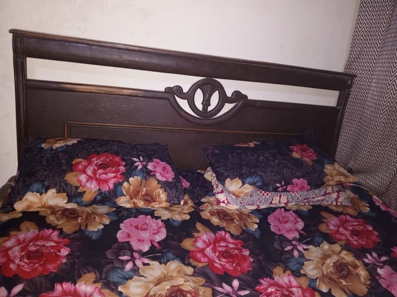 Double Wooden Bed Without mattress 2