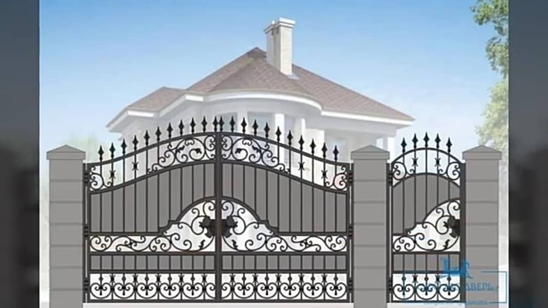 CNC Iron gates/Windows/Railing/stairs/Frame/Grills/steel/Door/Gates 6