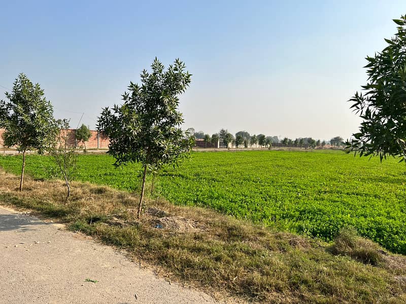 4 Kanal Ideal Location Boundary Wall Plot With Tube Well 15 Minutes Drive From DHA Phase 7 Plot For Farmhouses Near To Main Bedian Road Harbor Society Moza Lakhokhi 4