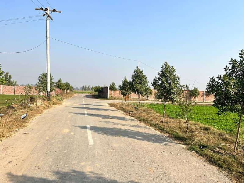 4 Kanal Ideal Location Boundary Wall Plot With Tube Well 15 Minutes Drive From DHA Phase 7 Plot For Farmhouses Near To Main Bedian Road Harbor Society Moza Lakhokhi 8