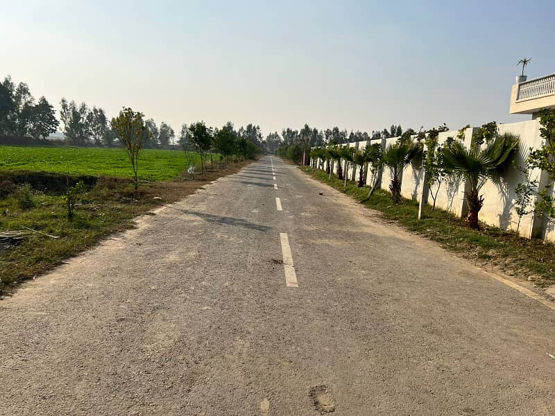 4 Kanal Ideal Location Boundary Wall Plot With Tube Well 15 Minutes Drive From DHA Phase 7 Plot For Farmhouses Near To Main Bedian Road Harbor Society Moza Lakhokhi 12