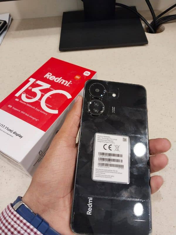 Redmi 13C mobile 6/128 in Warranty with box charger for sale 26000 3