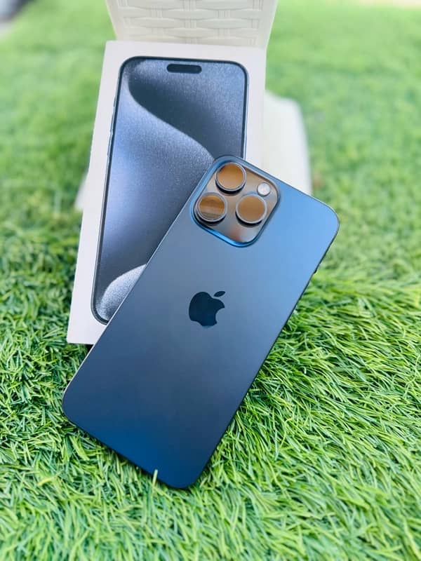 iphone 15 pro max 256gb blue titanium 7