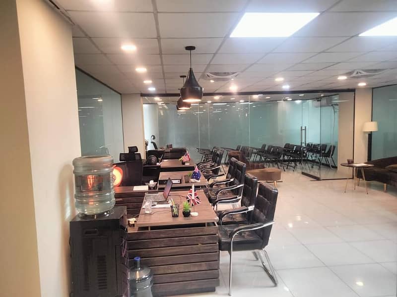 Fully furnished office space for rent gulberg ready to move office for software house + call centre 9