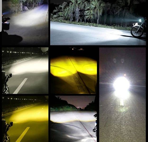 Dual colour 3000 Lumen spot lights for Bikes / Cars 2