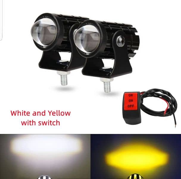 Dual colour 3000 Lumen spot lights for Bikes / Cars 4