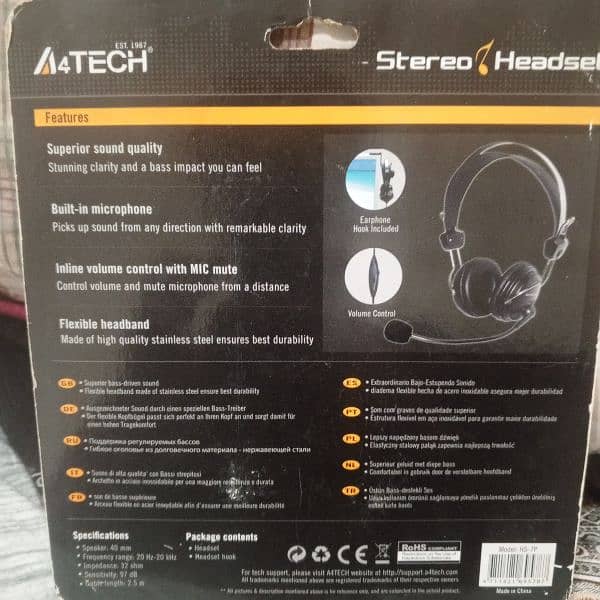 A4 TECH STEREO HEADSET/ Headphones 3