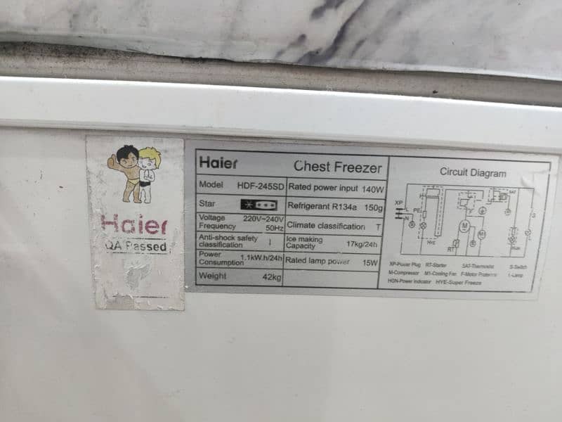 Haier Single Door Freezer 0