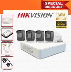 Hikvision 2Mp 4 Camers Package