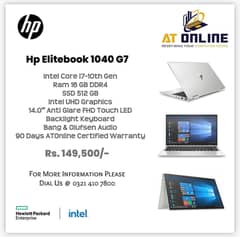 Hp Elitebook 1040 G7 Intel Core i7-10th Gen Ram 16 GB DDR4 SSD 512 GB