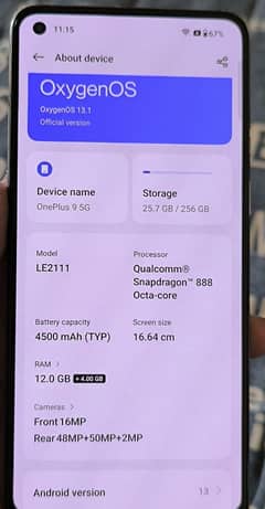 OnePlus 9, 12/256 , Dual sim approved