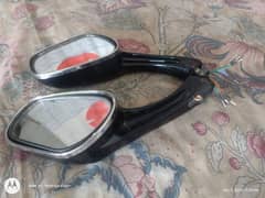 Bike side mirror with indicator