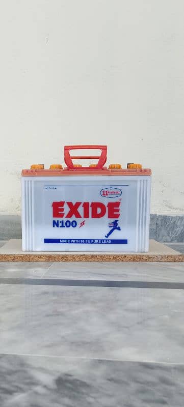 Exide battery. 0