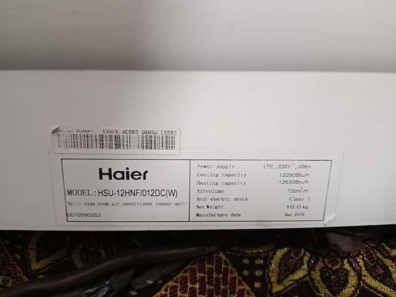 1 Ton. haier dv inverter ac for urgent sale 3