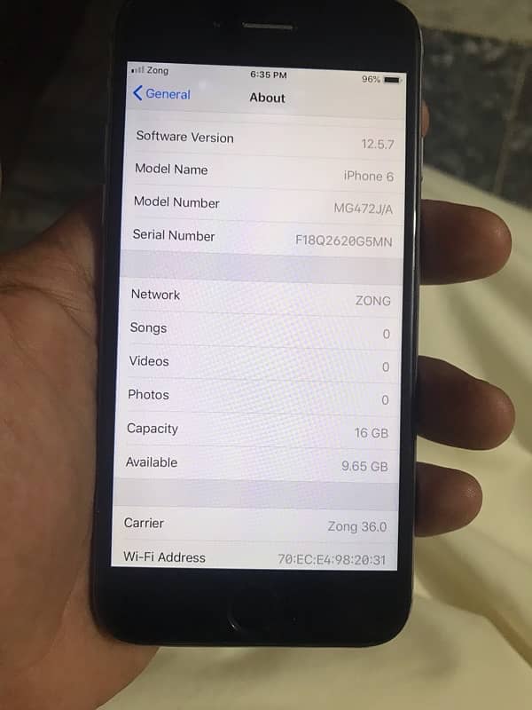 iphone 6 16Gbs PTA approved Mint condition 5