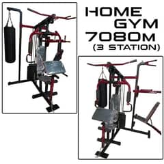 multi function 3 station full body gym and fitness machine