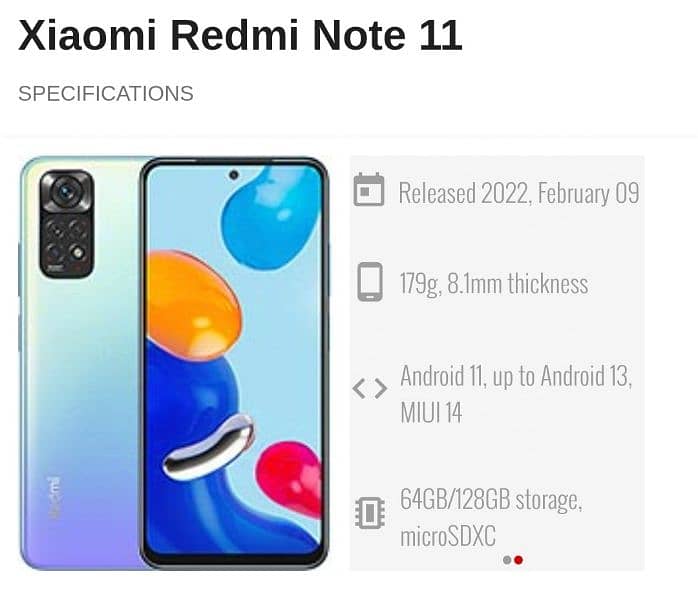 Xiaomi Redmi Note - 11 for Sale 0