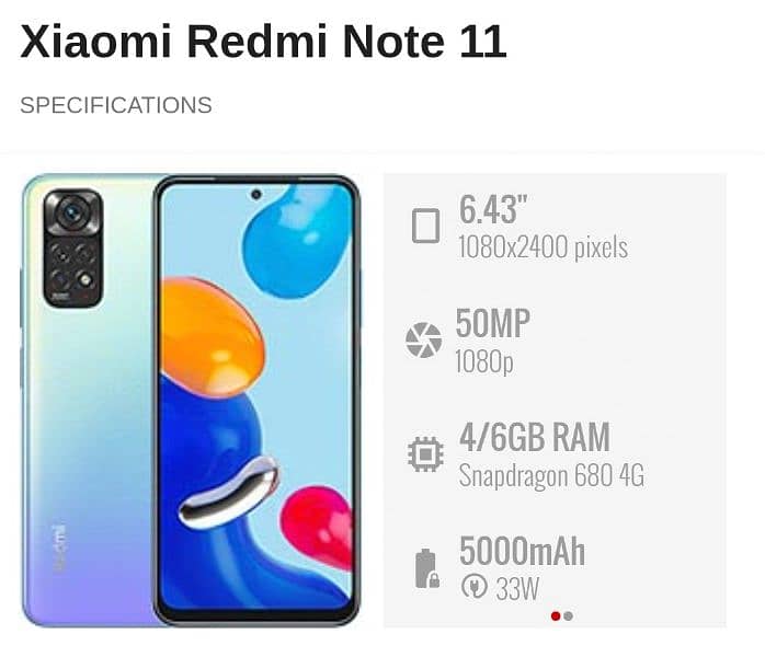 Xiaomi Redmi Note - 11 for Sale 1