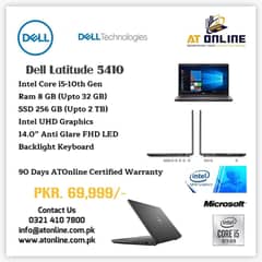 Dell Latitude 5410 Intel Core i5-10th Gen Ram 8 GB SSD 256