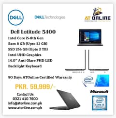 Dell Latitude 5400 Intel Core i5-8th Gen Ram 8 GB SSD 256