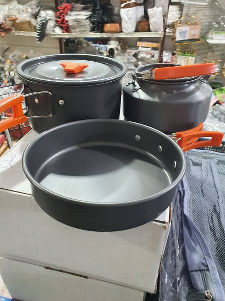 Aluminium camping cookware set 1