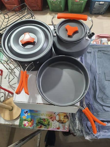 Aluminium camping cookware set 2