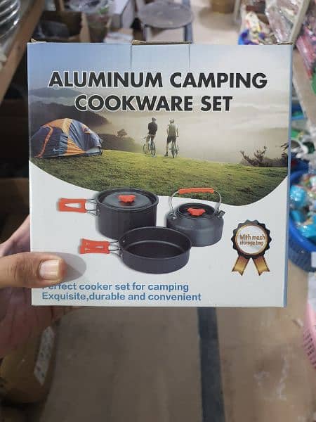 Aluminium camping cookware set 3