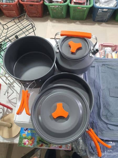 Aluminium camping cookware set 4