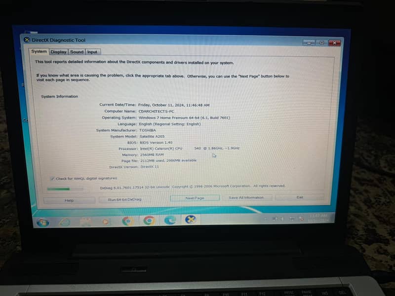 Toshiba Satellite Pro Laptop For Sale 8