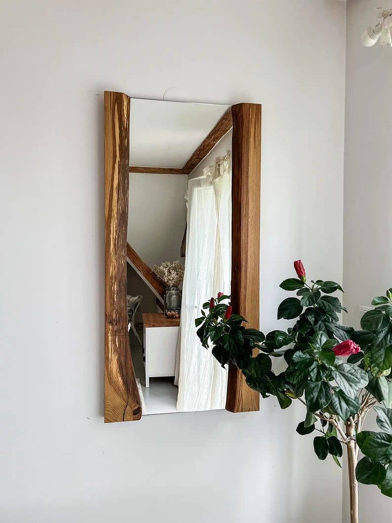 Live Edge Walnut Wood Wall Mirror 1