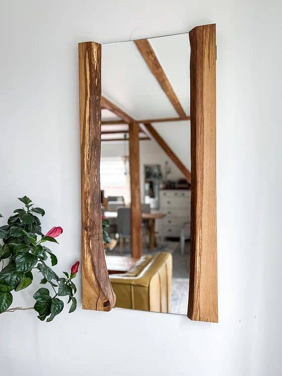 Live Edge Walnut Wood Wall Mirror 2