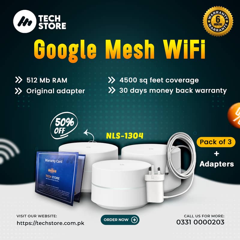 Google Mesh Router System NLS-1304 WiFi AC1200 (With Box) 0