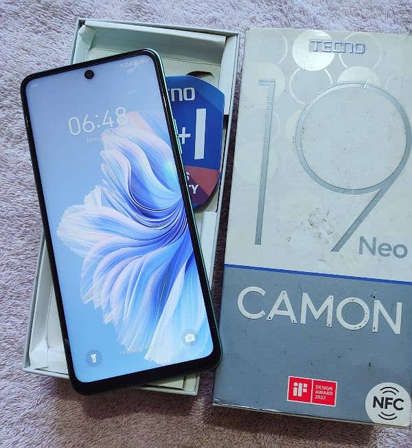 Tecno camon 19 neo with box urgent sale 1