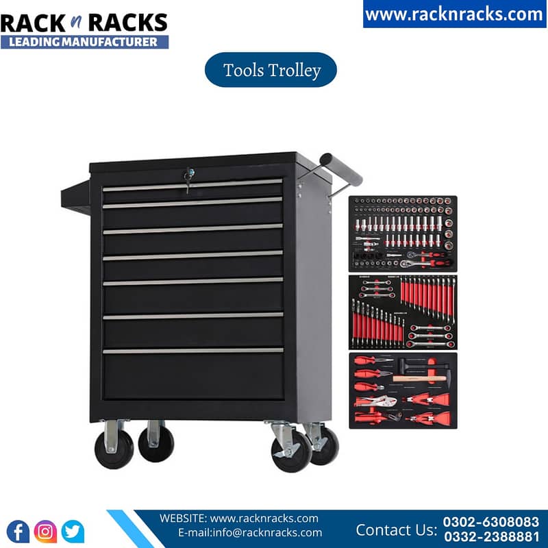 OPEN SHELF RACK | BINS | BULK RACK | PALLET RACK | TOOLS TROLLEY 7