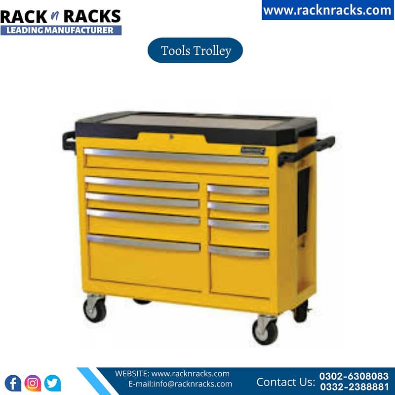 OPEN SHELF RACK | BINS | BULK RACK | PALLET RACK | TOOLS TROLLEY 12