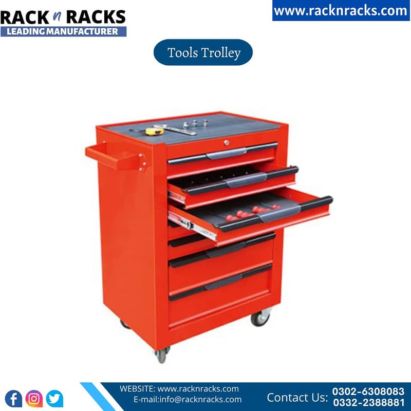 OPEN SHELF RACK | BINS | BULK RACK | PALLET RACK | TOOLS TROLLEY 13