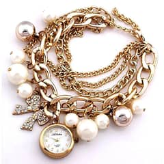 Women's Watches Pearl Bracelet Watch For Girls 0