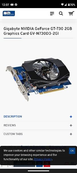 Gaming graphic card gt 730 2GB price 7000 4