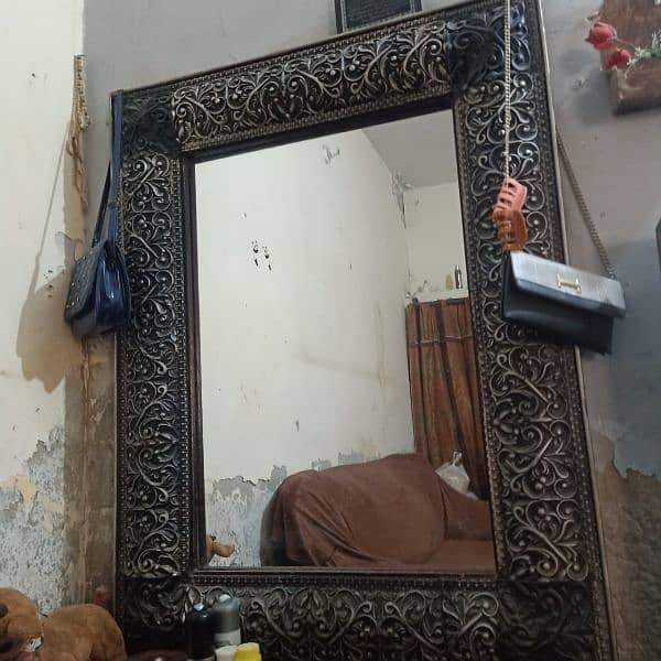 king size bed 2 side tables and dressing mirror for sale. . . 2