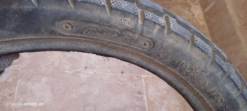 bike tyre 70cc good condition 6 ply 1